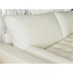 White Faux Rumaisa 69.68'' Vegan Leather Square Arm Sofa Indoor Design