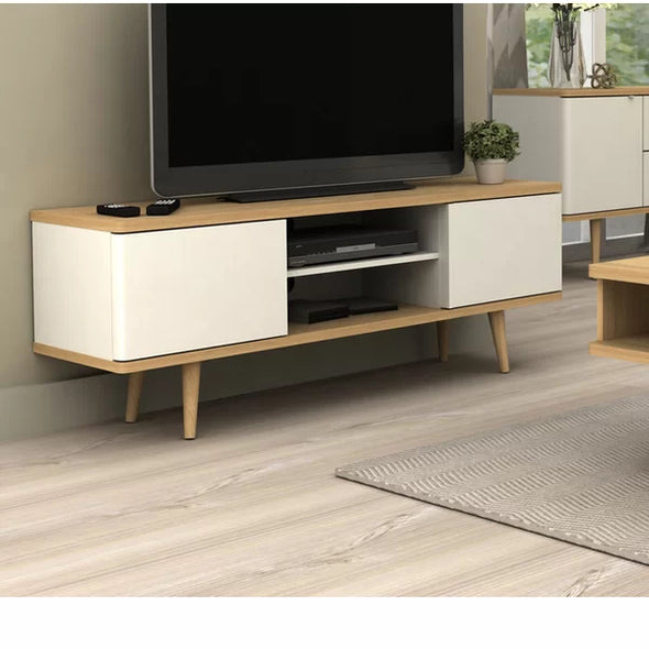 Rummond TV Stand for TVs up to 60" Adjustable Shelves with Cable Management