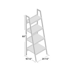 Dove Gray Rupert 60'' H x 20.6'' W Steel Ladder Bookcase (Set of 2)