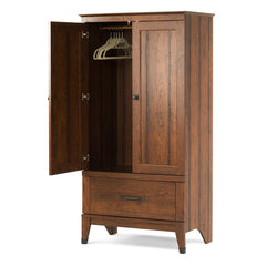 Rustic Armoire Rich Cherry Versatility and Style Finish and Sturdy