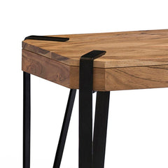 18" H x 48" W x 16" D Wood Bench Solid Wood Tops with Wood Veneers Modern Statement in your Living Space