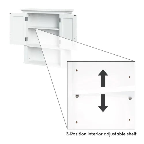 Rysing 22.81'' W x 24.5'' H x 7.88'' D Wall Mounted Bathroom Cabinet Indoor Design