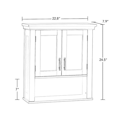 Rysing 22.81'' W x 24.5'' H x 7.88'' D Wall Mounted Bathroom Cabinet Indoor Design