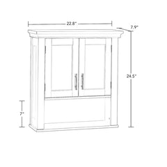 Rysing 22.81'' W x 24.5'' H x 7.88'' D Wall Mounted Bathroom Cabinet Indoor Design