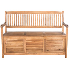 Outdoor Living Brisbane Brown Storage Bench - 50"x24"x35.2" Eliminate Clutter in your Foyer, Mudroom Or On your Patio with this Storage Bench