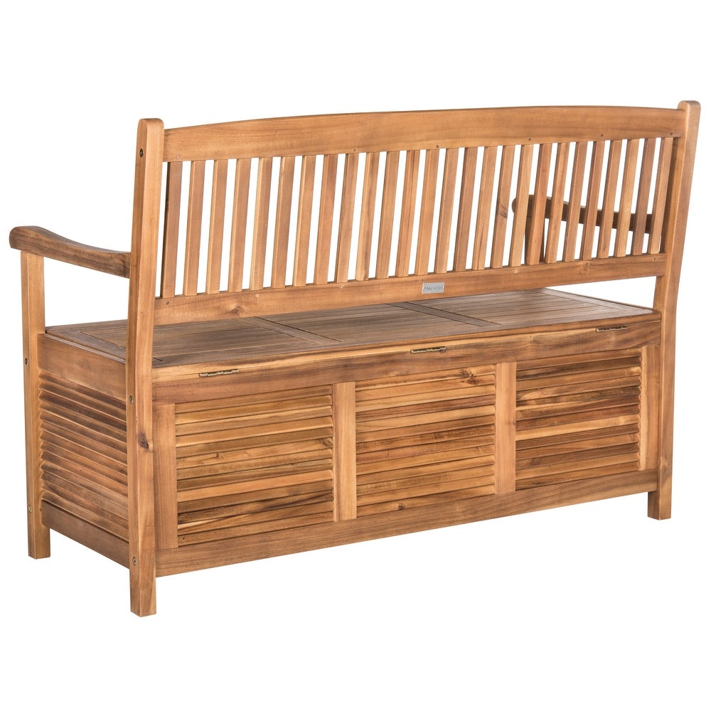 Outdoor Living Brisbane Brown Storage Bench - 50"x24"x35.2" Eliminate Clutter in your Foyer, Mudroom Or On your Patio with this Storage Bench