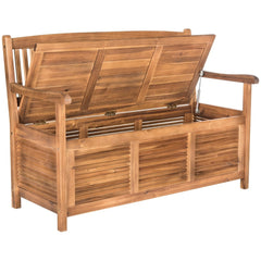 Outdoor Living Brisbane Brown Storage Bench - 50"x24"x35.2" Eliminate Clutter in your Foyer, Mudroom Or On your Patio with this Storage Bench