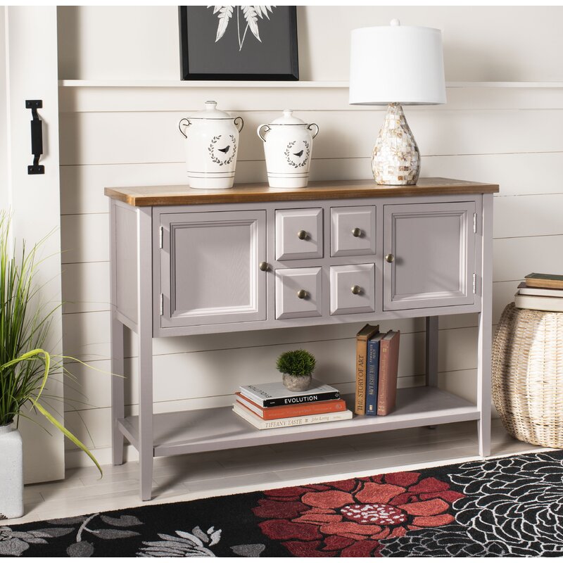 Quartz Gray 45.7'' Console Table Keep the Entryway Tidy While Crafting A Welcoming Display