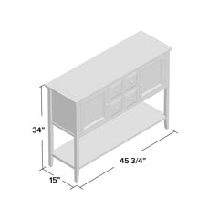 Quartz Gray 45.7'' Console Table Keep the Entryway Tidy While Crafting A Welcoming Display