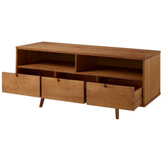 Caramel Sadie Solid Wood TV Stand for TVs up to 65" Mid Century Modern Perch