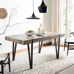 Canyon Gray Salemburg 59.1'' Dining Table Clean Lined Design