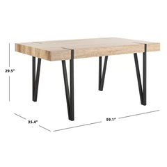 Canyon Gray Salemburg 59.1'' Dining Table Clean Lined Design