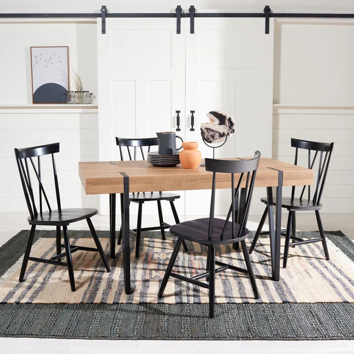 Natural Salemburg 59.1'' Dining Table Clean Lined Design