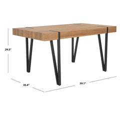 Natural Salemburg 59.1'' Dining Table Clean Lined Design