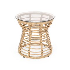 Wicker Side Table 15.50" W x 15.50" L x 15.50" H Unconventional Yet Sleek Look for your Patio Space