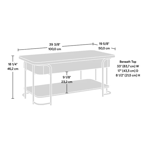 Sandridge Lift Top Coffee Table with Storage Perfect Coffee Table Rustic-Inspired Style