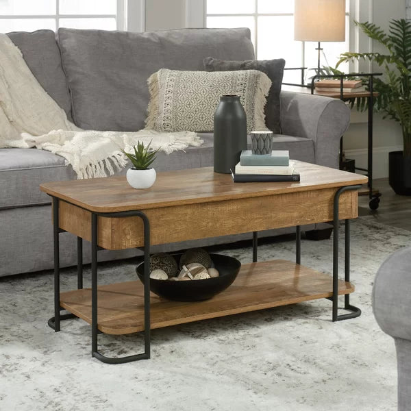 Sandridge Lift Top Coffee Table with Storage Perfect Coffee Table Rustic-Inspired Style