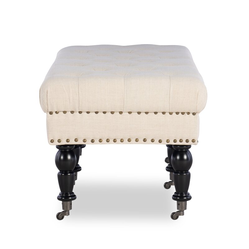 62” W x 19.63” D x 17.75” H Upholstered Bench Whether Placed in the Entryway Or At the Foot of the Bed, this Bench Brings Traditional Style