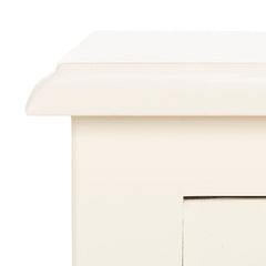 White Washed 26'' Tall End Table with Storage