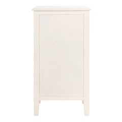 White Washed 26'' Tall End Table with Storage