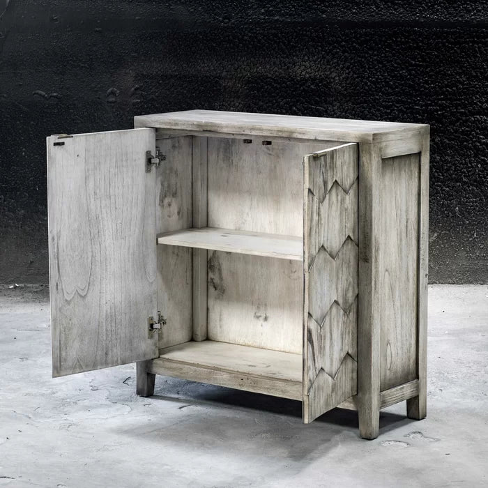 Santino 34 Tall Solid Wood 2 Door Accent Cabinet Honeycomb