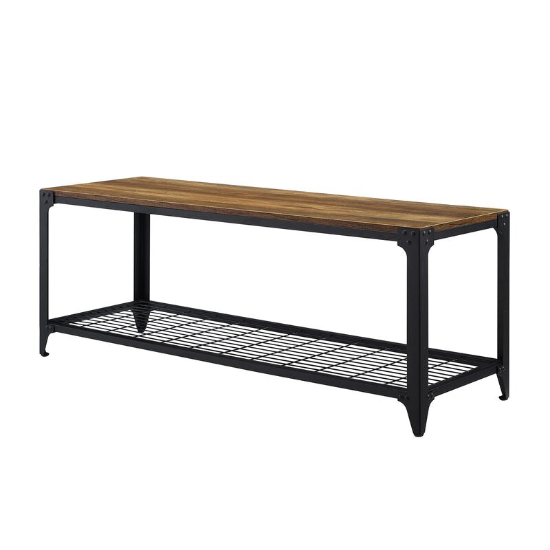 Shoe Storage Bench Type Shelves Durable Laminate Powder Coated Metal