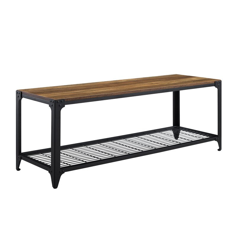 Shoe Storage Bench Type Shelves Durable Laminate Powder Coated Metal