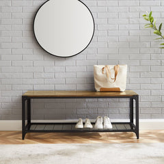Shoe Storage Bench Type Shelves Durable Laminate Powder Coated Metal