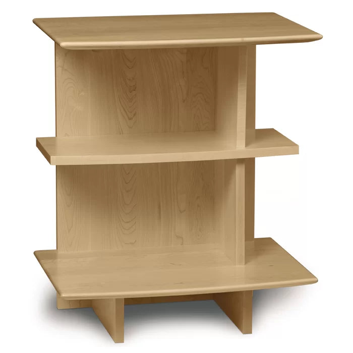 Natural Maple Sarah 26'' Tall Solid Wood Nightstand Offer Plenty Storage Space