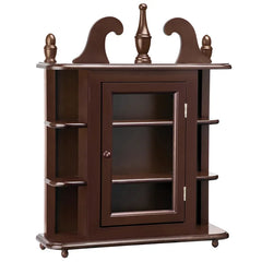 Savile 20'' Wide Solid Wood Curio Cabinet Perfect for Wall Mount or Freestanding