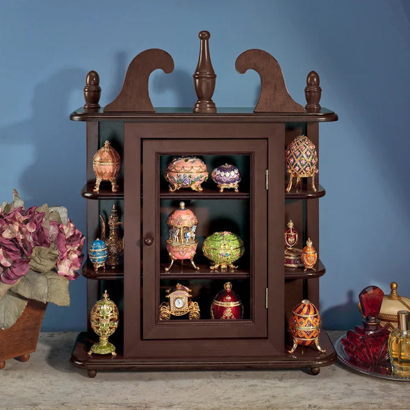 Savile 20'' Wide Solid Wood Curio Cabinet Perfect for Wall Mount or Freestanding