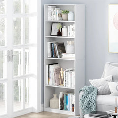 White Sayef 71.1'' H x 24.4'' W Standard Bookcase Eye Catching Accents or Stick