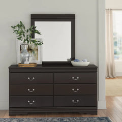 Saylesville 6 Drawer 59.76'' W with Mirror Double Dresser Engineered Wood