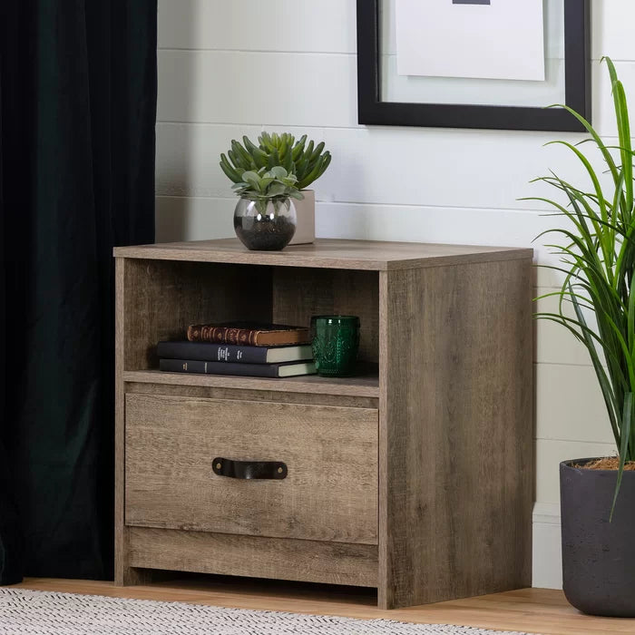 Sazena 1 - Solid Wood Drawer Nightstand Offer Plenty Storage Space