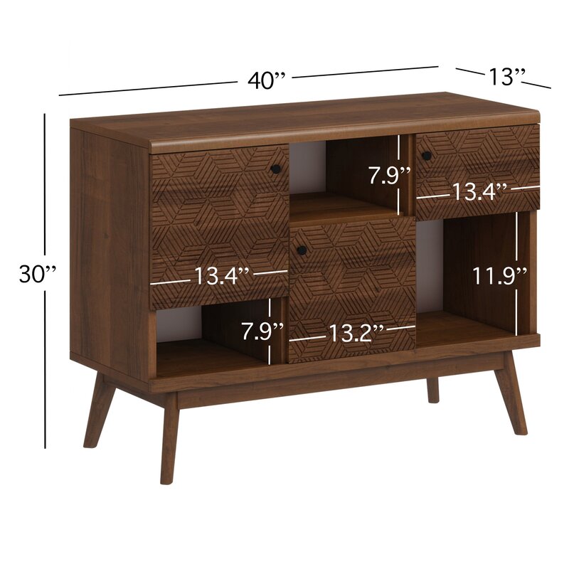 Scandi Tv Stand Media Console For Tv's Up To 43'' Quality Materials