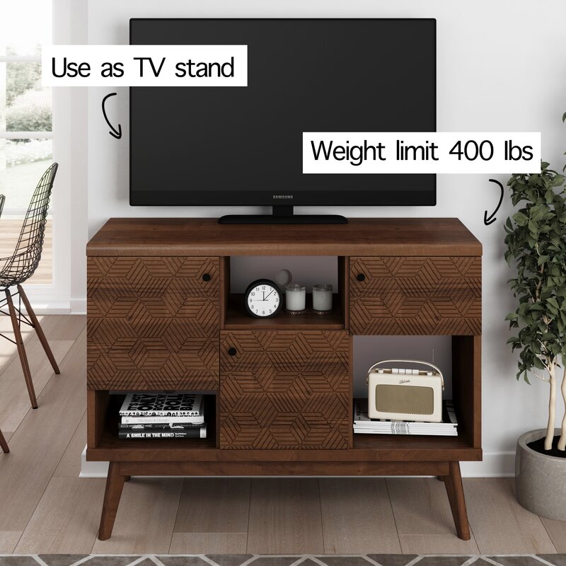 Scandi Tv Stand Media Console For Tv's Up To 43'' Quality Materials