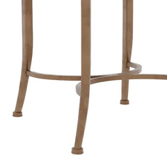 Scates 26'' Tall Steel Vanity Stool Classic Geometric Oval-Designed Chairback