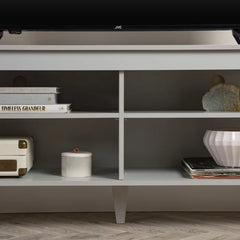 Gray Schaeffer TV Stand for TVs up to 65" Adjustable Shelves with Cable Management