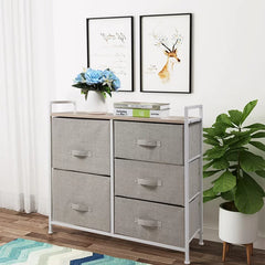 Gray Schechter 30.3'' Tall 5 - Drawer Bachelor's Chest Perfect for Space-Saving