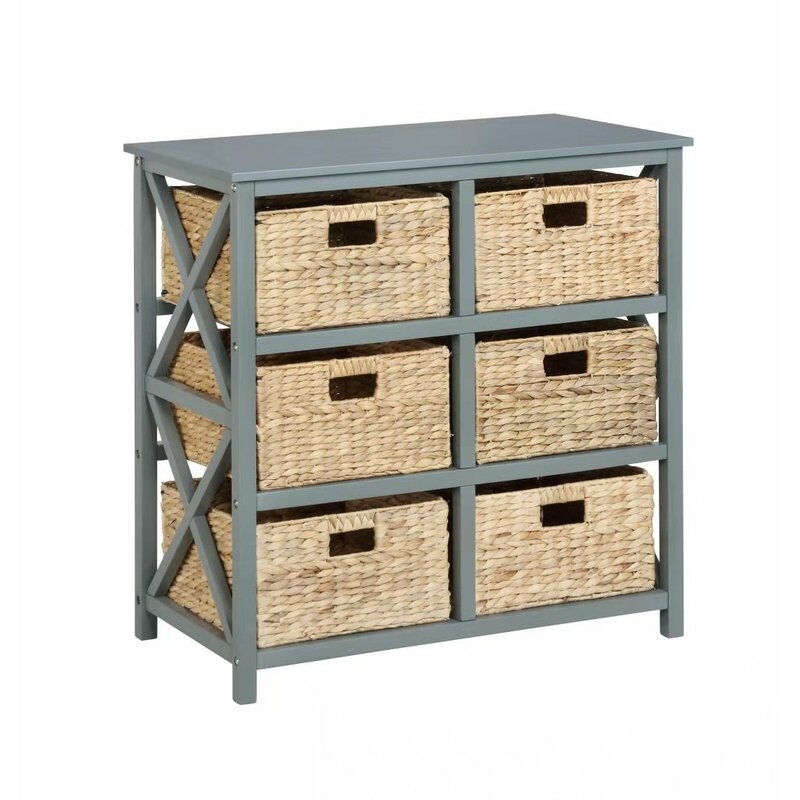 Gray 30'' Tall Solid Wood 6 - Drawer Accent Chest Perfect Spot to Stage your Favorite Accents.