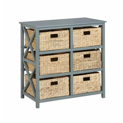Gray 30'' Tall Solid Wood 6 - Drawer Accent Chest Perfect Spot to Stage your Favorite Accents.
