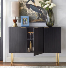 1 Valen Channel Front Sideboard perfect for Drinkware, Table Linens or your Vinyl Record Collection