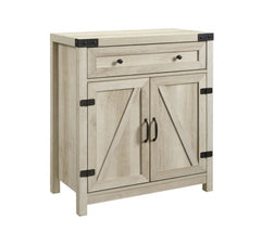 1 Rustic Barn Door Accent Cabinet -30 inches Timeless Style and Robust Functionality for Home
