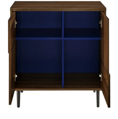 1 Modern Accent Storage Cabinet - Dark Walnut 30-inch Charming Accent Storage Furniture