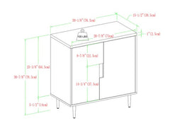 1 Modern Accent Storage Cabinet - Dark Walnut 30-inch Charming Accent Storage Furniture