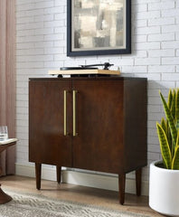 1 Everett Console Mid-century Cabinet in Mahogany Perfect Solution for Small Space Storage Needs