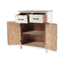 1 - Rustic Wood Barn Door Storage Cabinet includes a fixed shelf suits your organizational needs