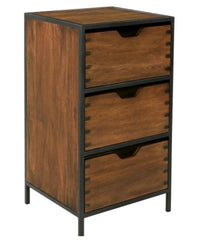 3- Drawer Storage Cabinet Industrial flair and rustic sophistication Decoration