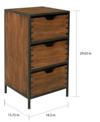 3- Drawer Storage Cabinet Industrial flair and rustic sophistication Decoration