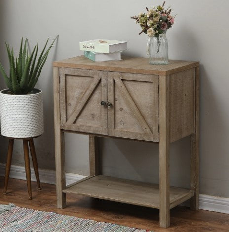 1 - Wood Farmhouse Storage Cabinet Homely style to any room with offering plenty of storage.